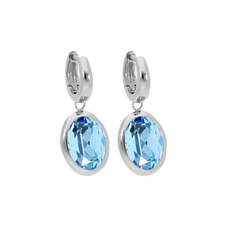 Серьги Qudo, Creole TIVOLA small S aquamarine, 310515 BL/S